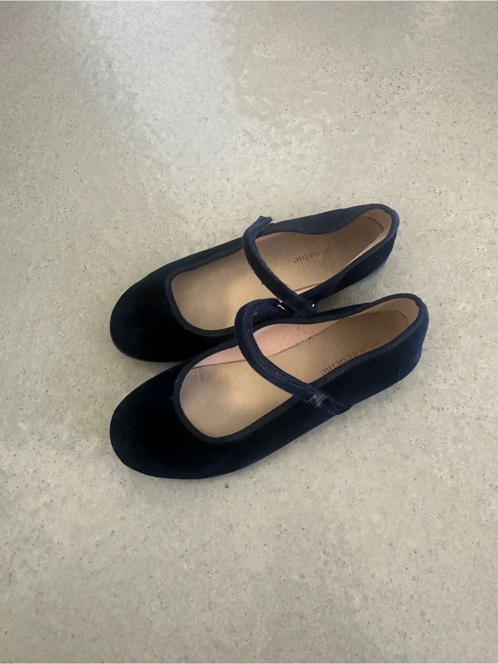 ChildrenChic Navy Velvet Mary Jane Flats — children size 38 / US 6